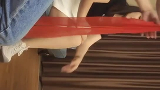 超淫熟妇带母狗妹子与情人3p，淫语侮辱，抽肿美臀